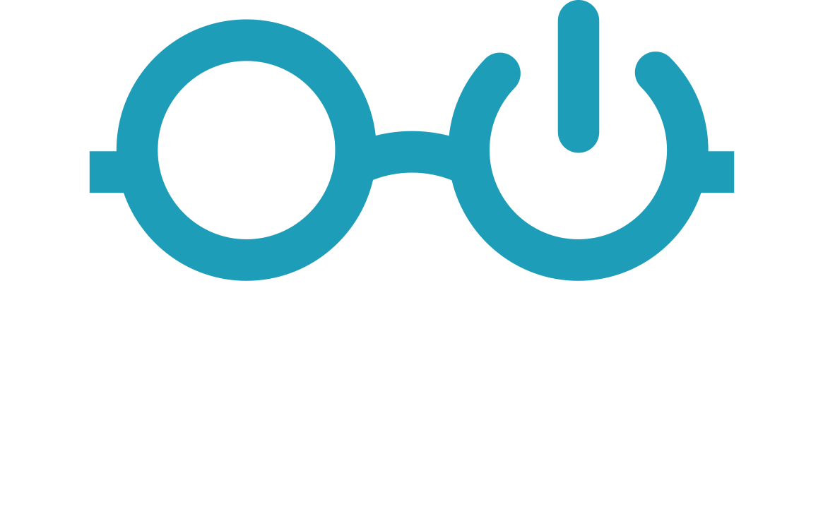 Nerdio primary logo — stacked, dark background