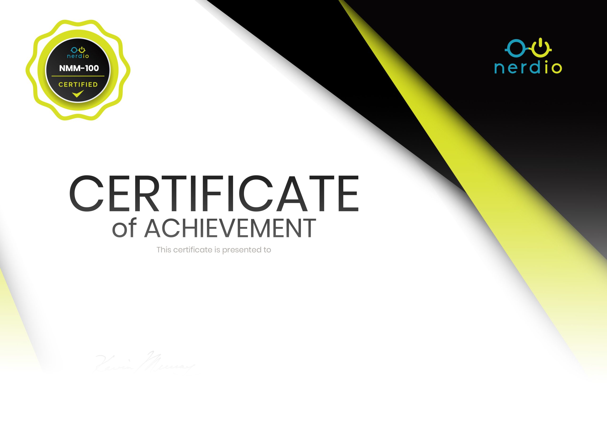 Certificate NMM