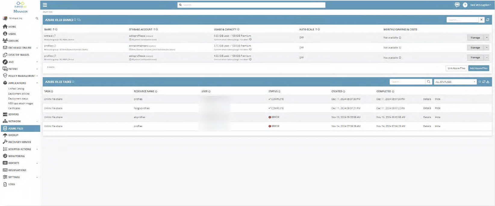 Azure Files or Azure NetApp Files